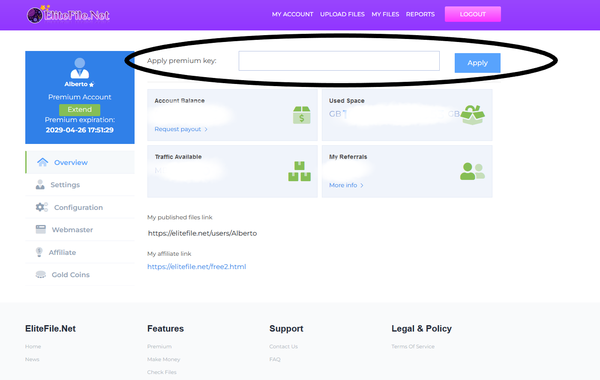How to buy a premium account elitefile